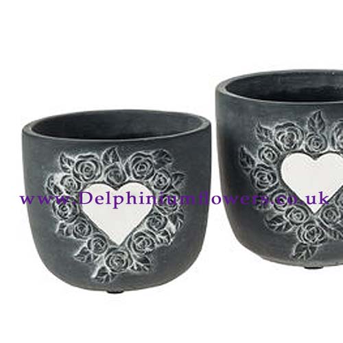 Loving Heart Memorial Flower Pot Vase - Small - Click Image to Close